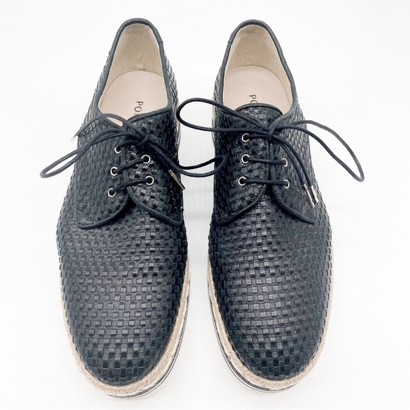 Pons Quintana Black Leather Lace Up Espadrilles, Sz EU 36 - Picture 3 of 15